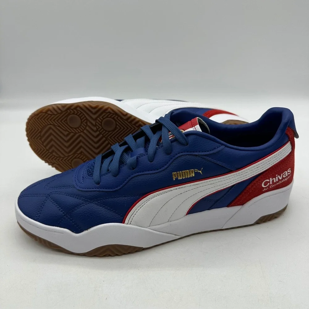 Puma 405007-01 Mens Size 12 Blue Chivas de Guadalajara Soccer Sneakers Gum Sole